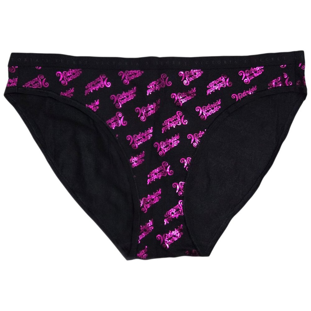 VICTORIA SECRET Metallic Magenta Logo Bikini Panty